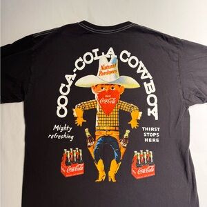Coca Cola Cowboy Graphic Tee - Black and Red